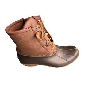 Sperry Top Sider Saltwater Rain boots size 7.5, zipper closure